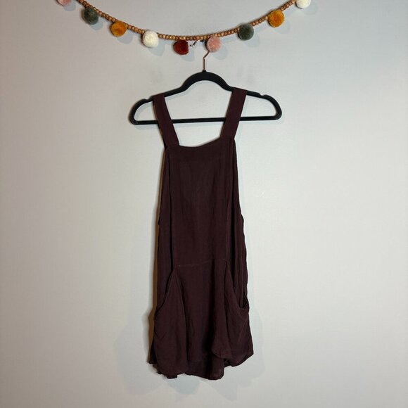 Free People brown sleeveless pocket tunic - Picture 1 of 6